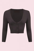 Vintage Cropped ¾ Sleeve Cardigan