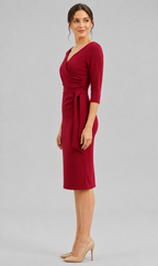 Hourglass 3/4 Sleeve Pencil Dress