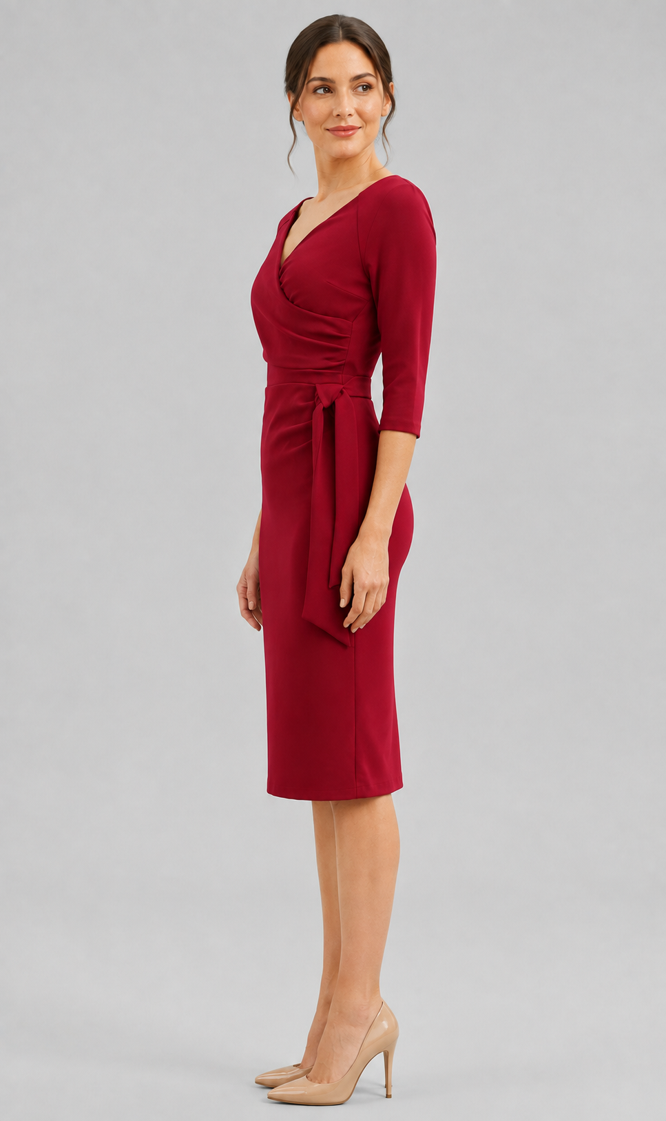 Hourglass 3/4 Sleeve Pencil Dress