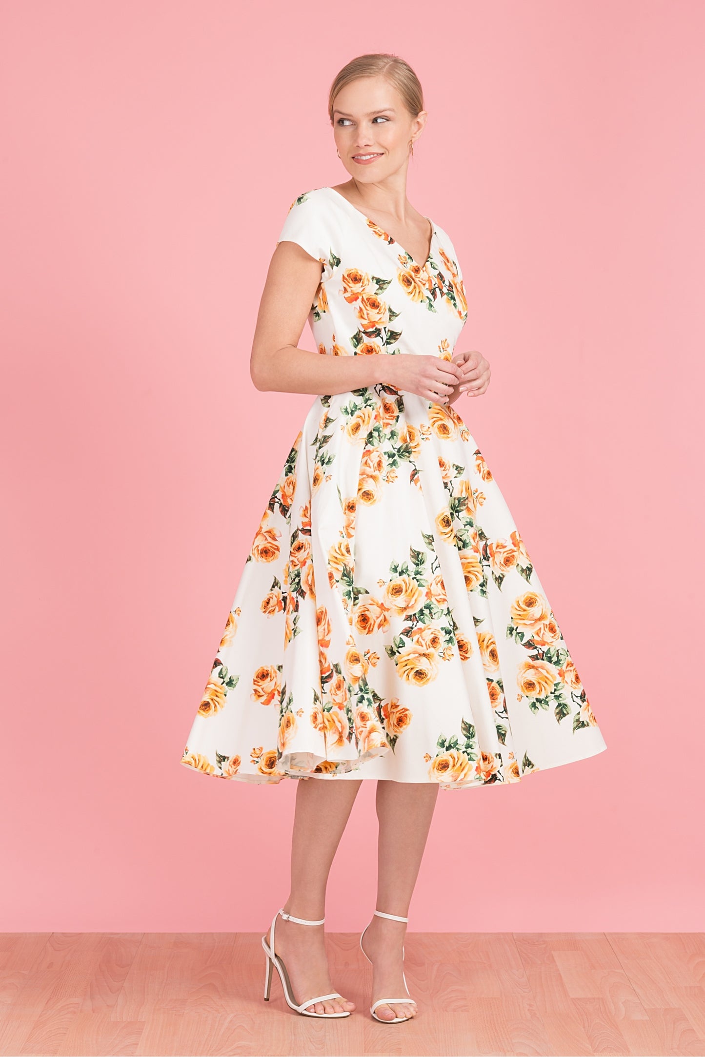 Hourglass Vintage Rose Swing Dress