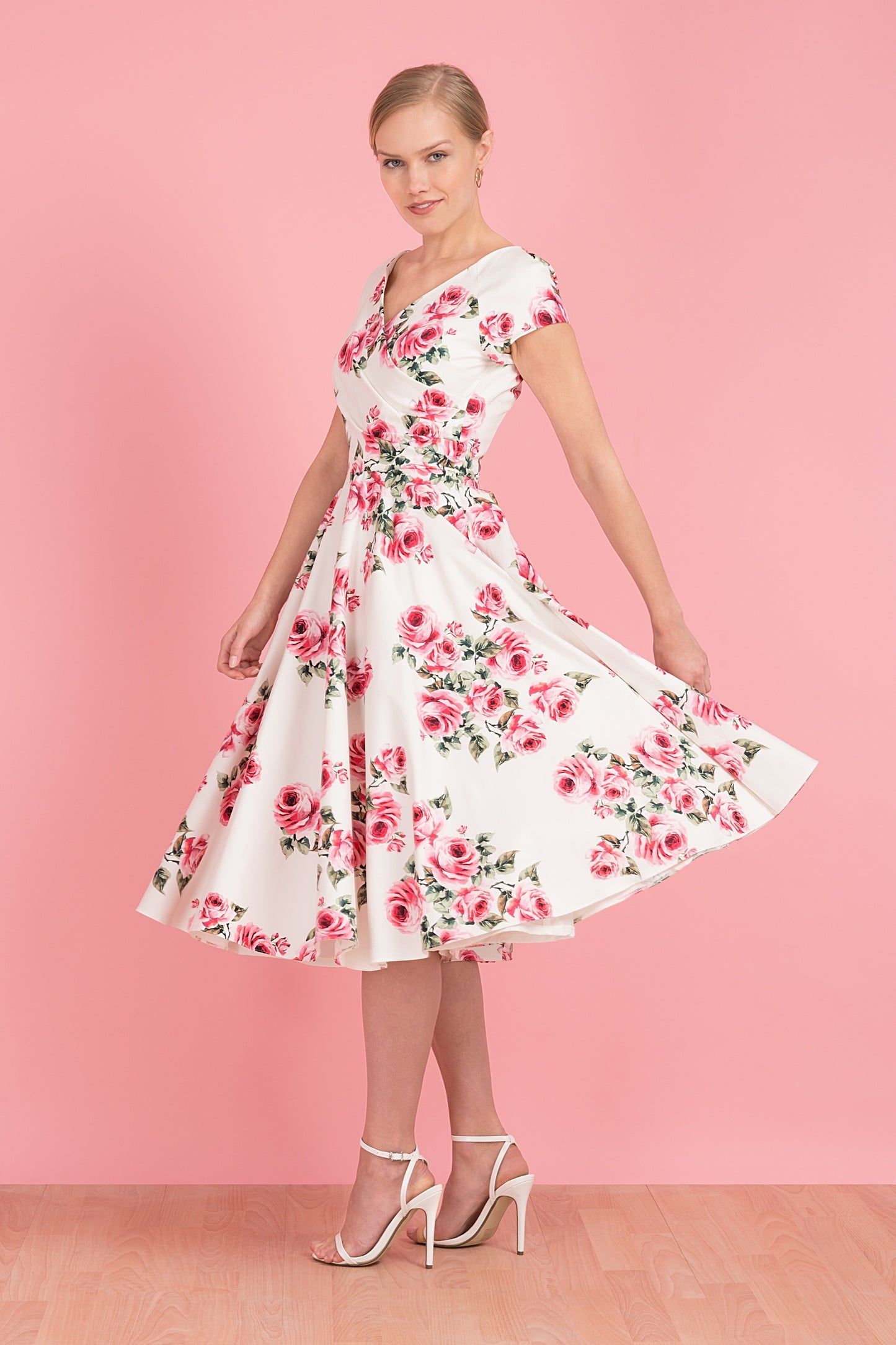Hourglass Vintage Rose Swing Dress
