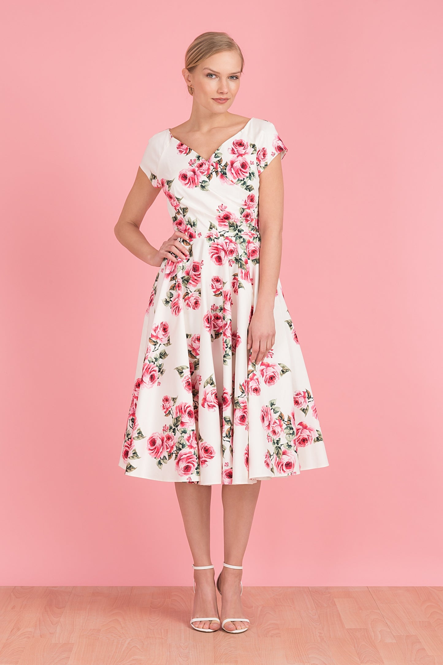 Hourglass Vintage Rose Swing Dress