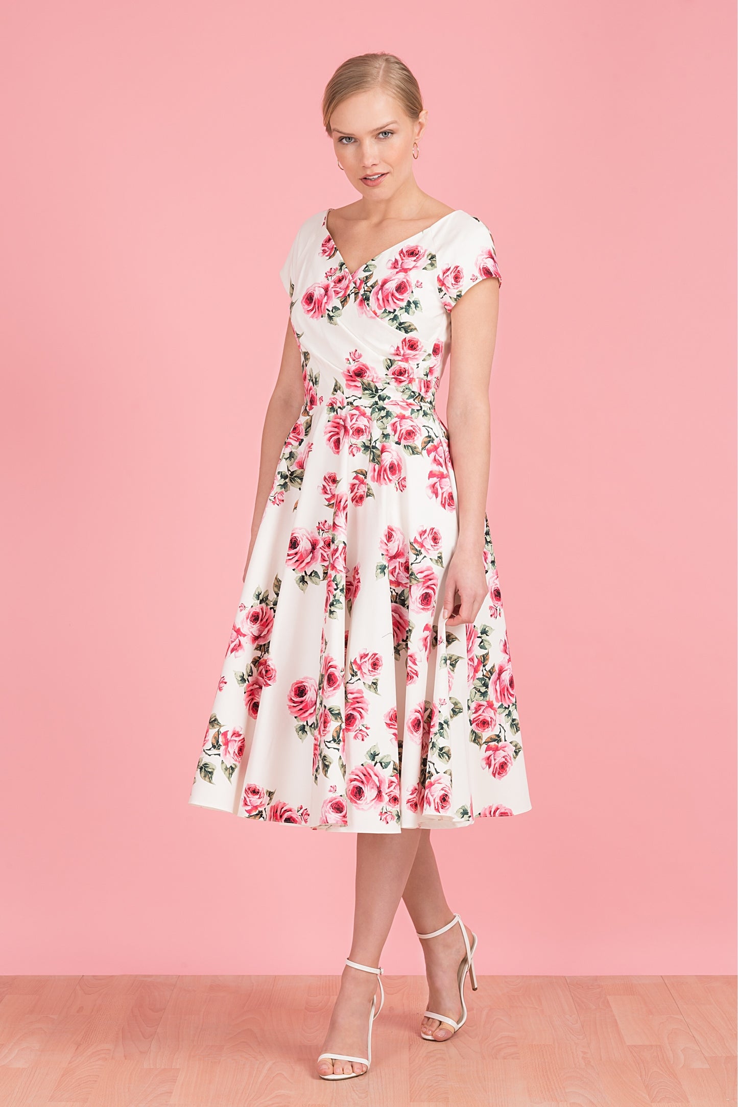 Hourglass Vintage Rose Swing Dress