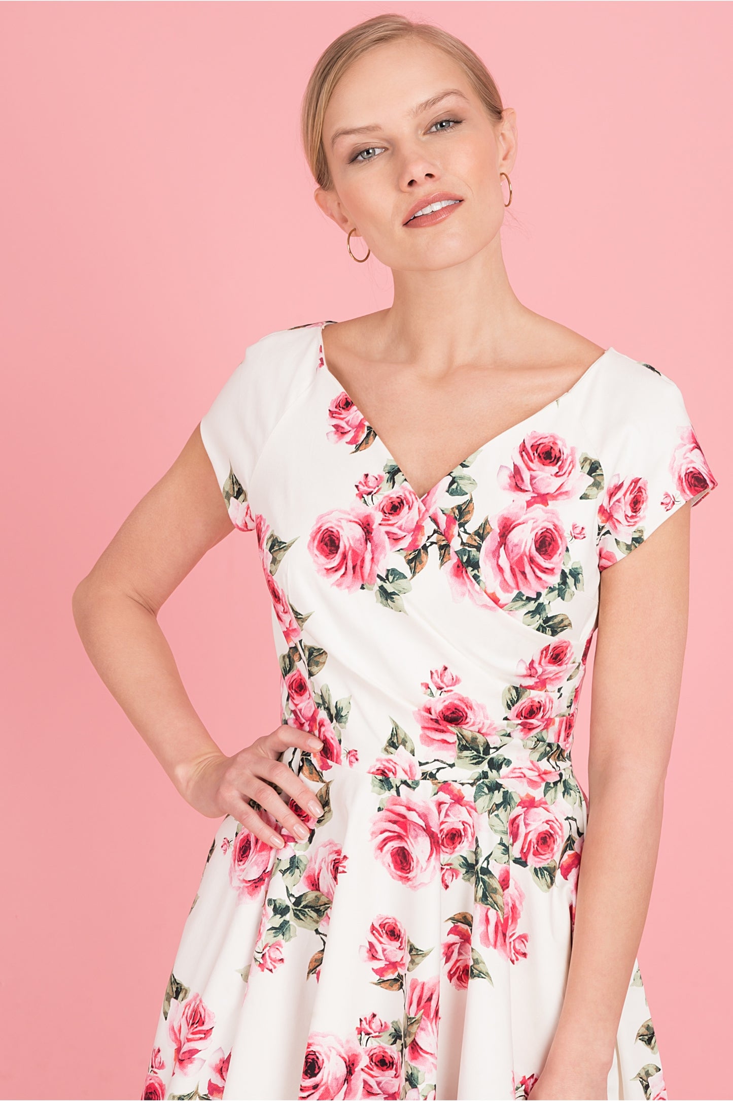 Hourglass Vintage Rose Swing Dress