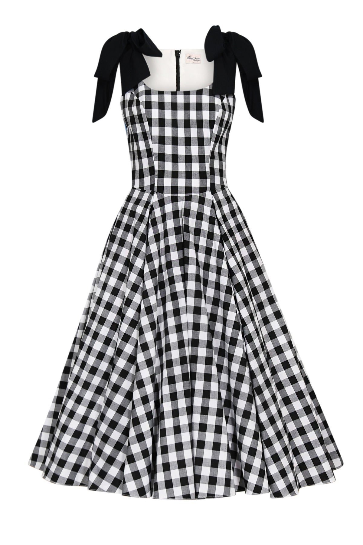 Josephine Gingham Cotton Midi Dress