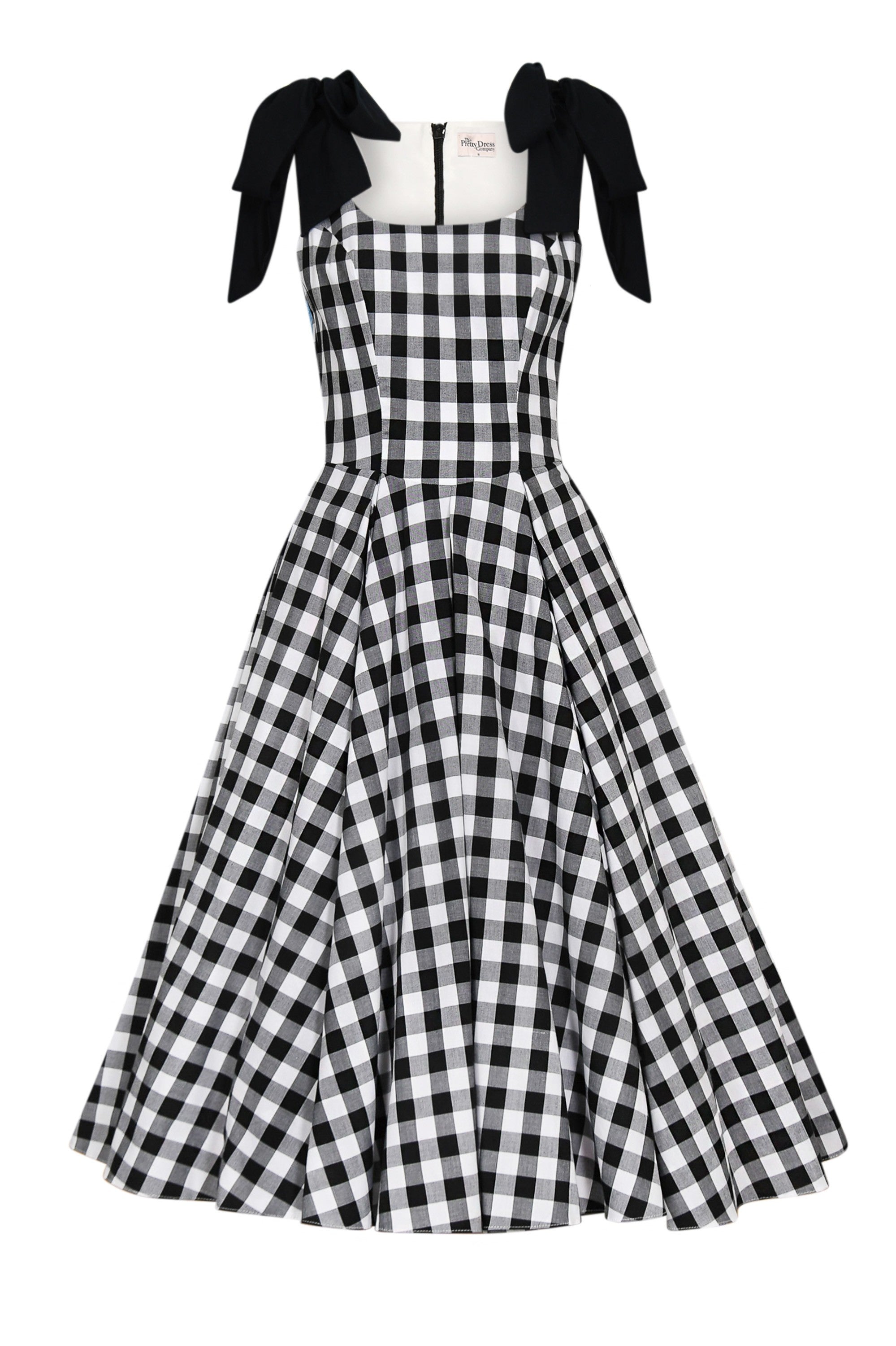 Josephine Gingham Cotton Midi Dress