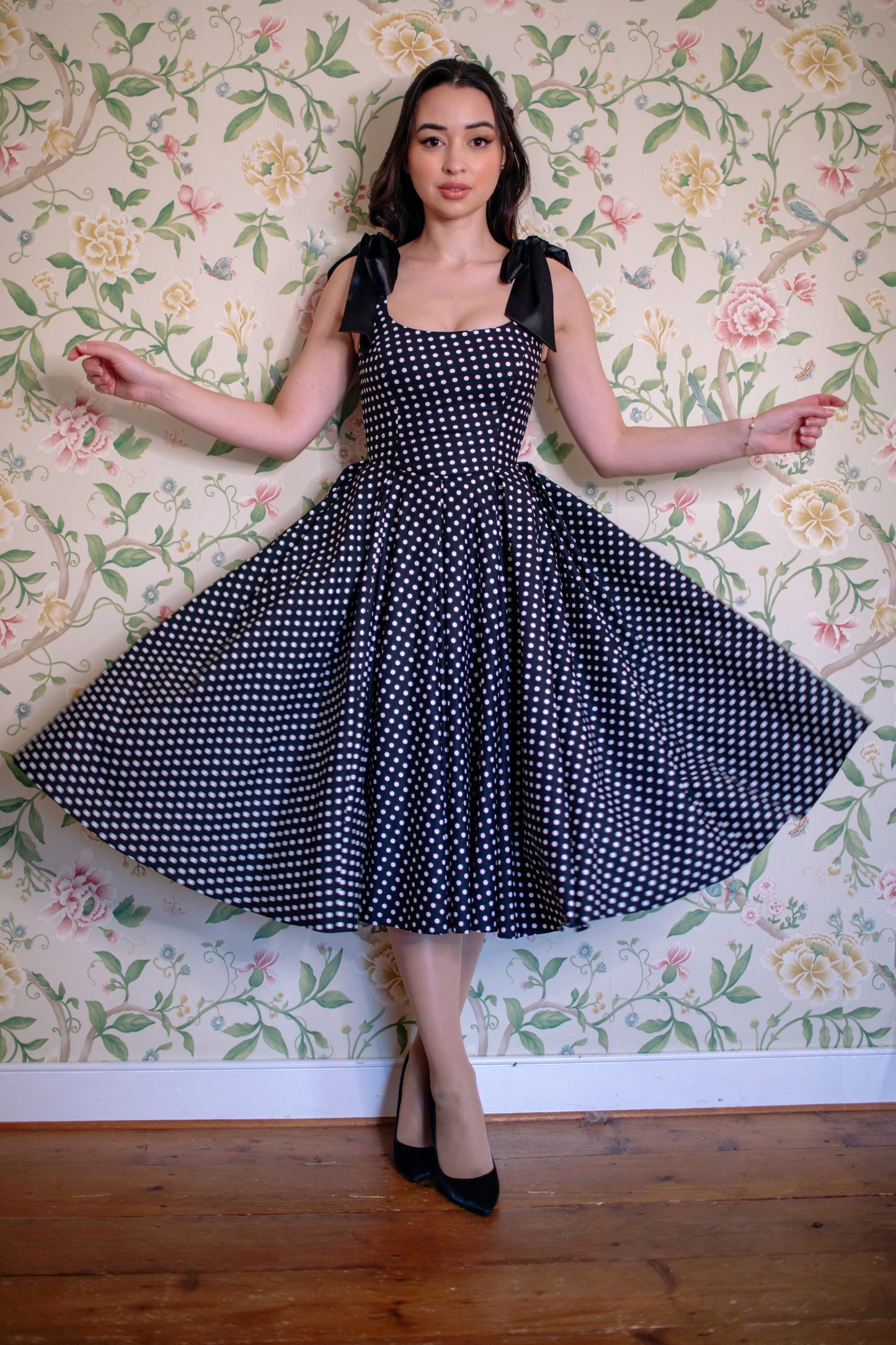 Josephine Polka Dot Midi Dress
