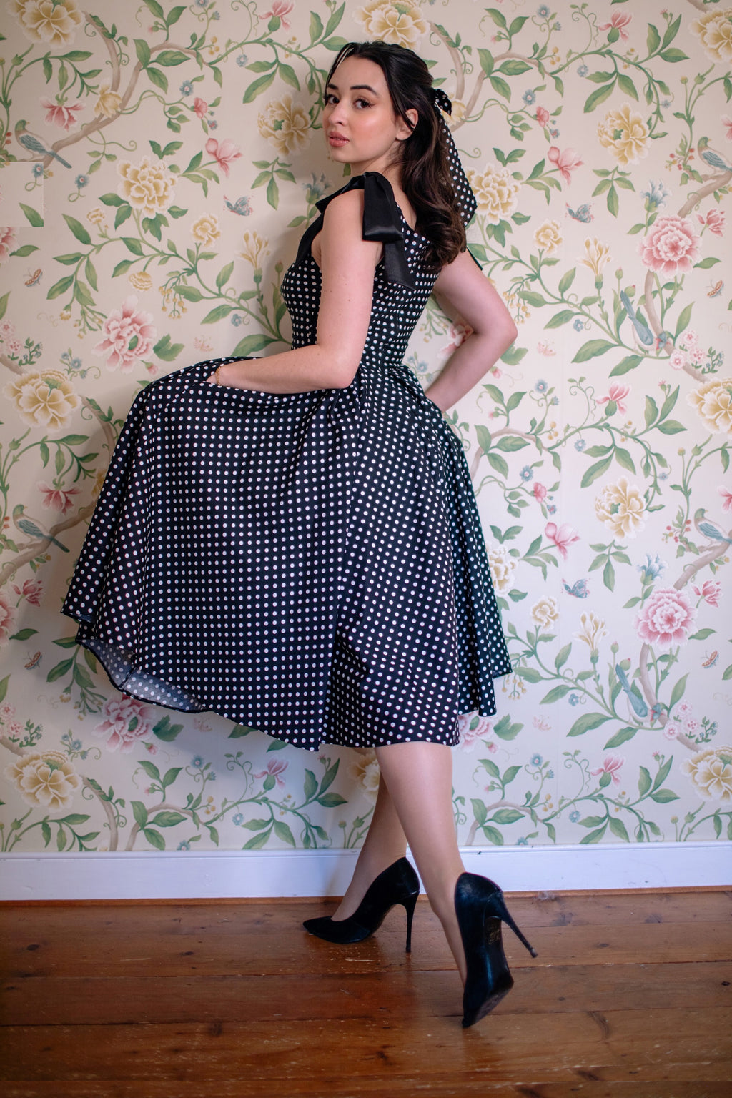 Josephine Polka Dot Midi Dress