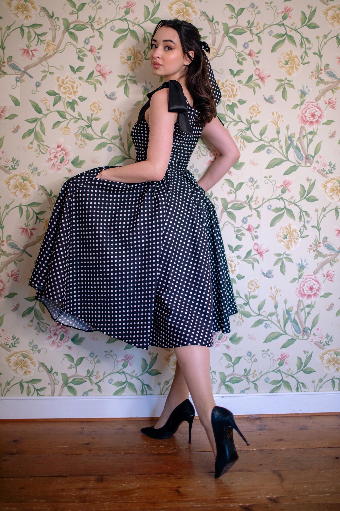 Josephine Polka Dot Midi Dress
