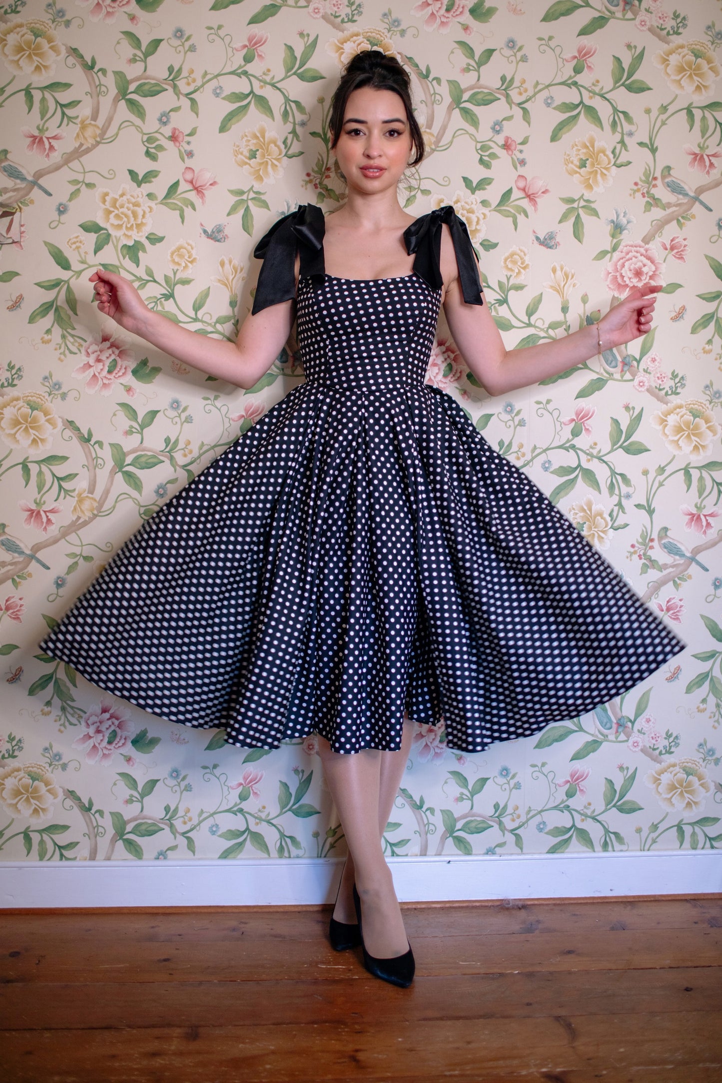 Josephine Polka Dot Midi Dress