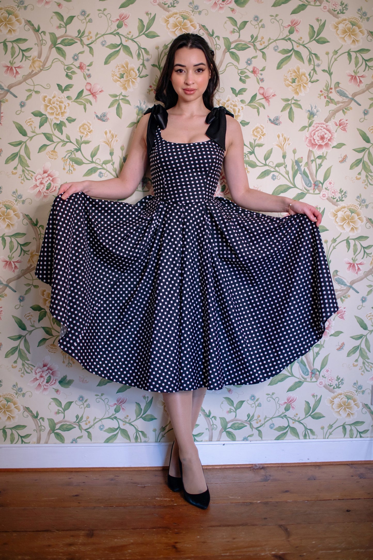 Josephine Polka Dot Midi Dress