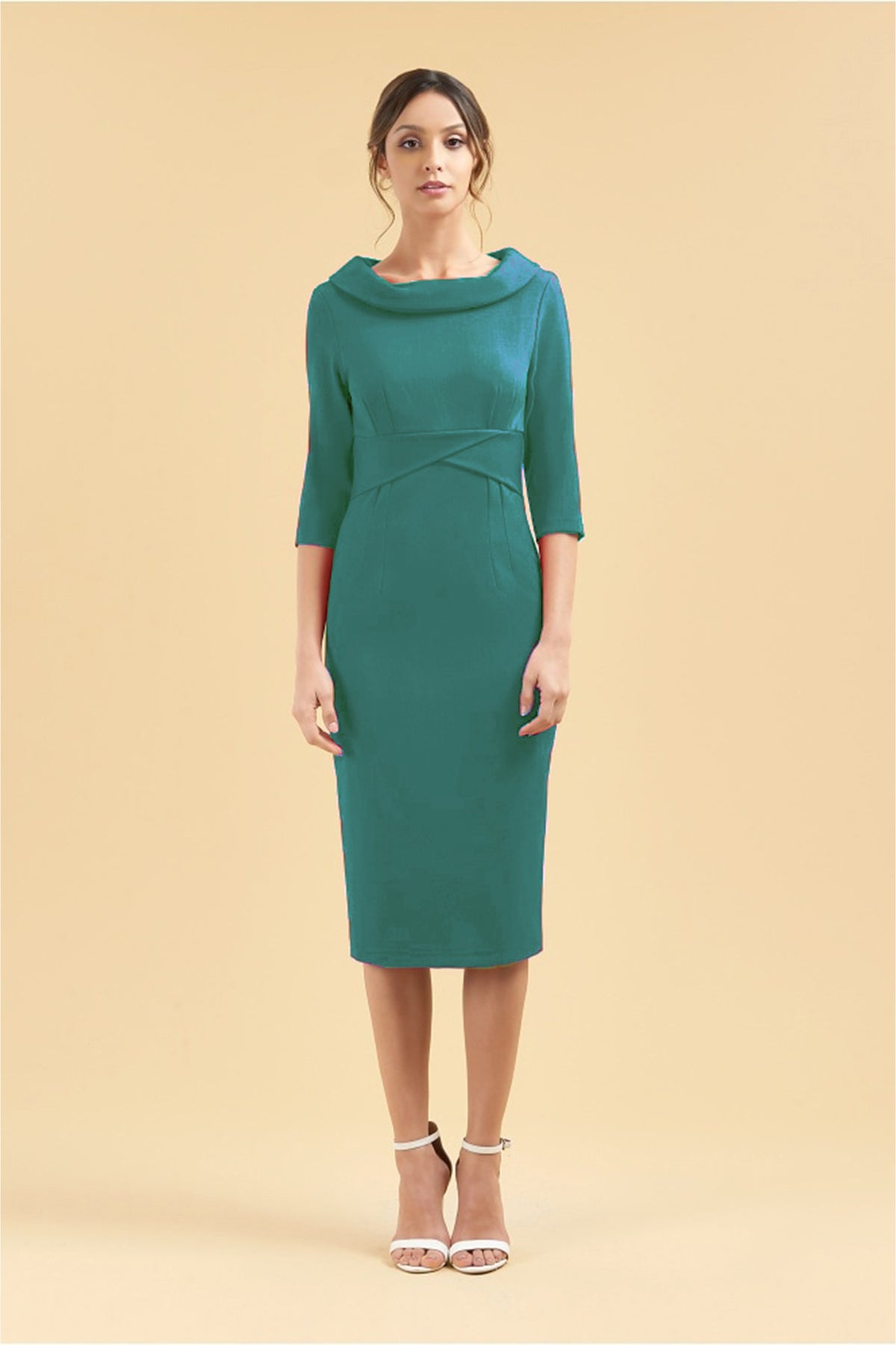 Kennedy Roll Collar Pencil Dress