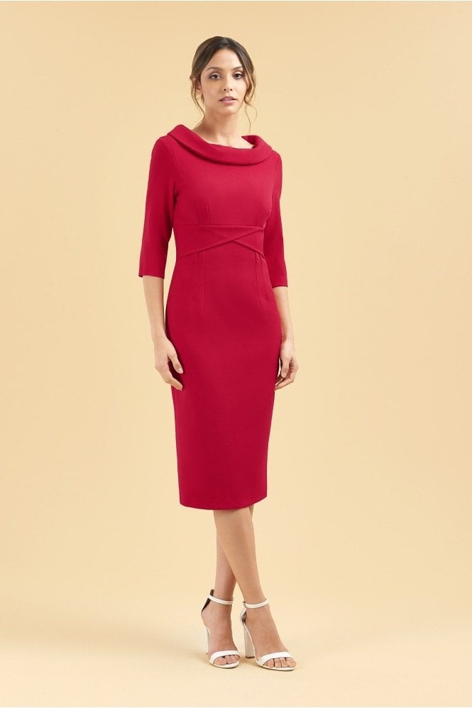 Kennedy Roll Collar Pencil Dress