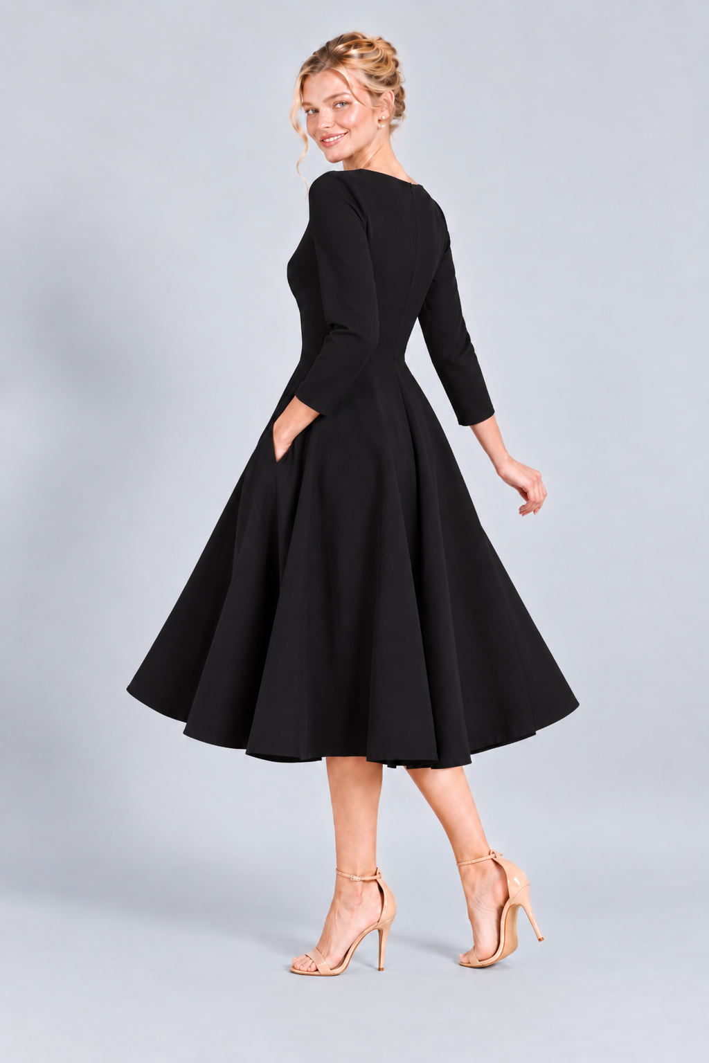 The Hepburn Modest Swing Dress