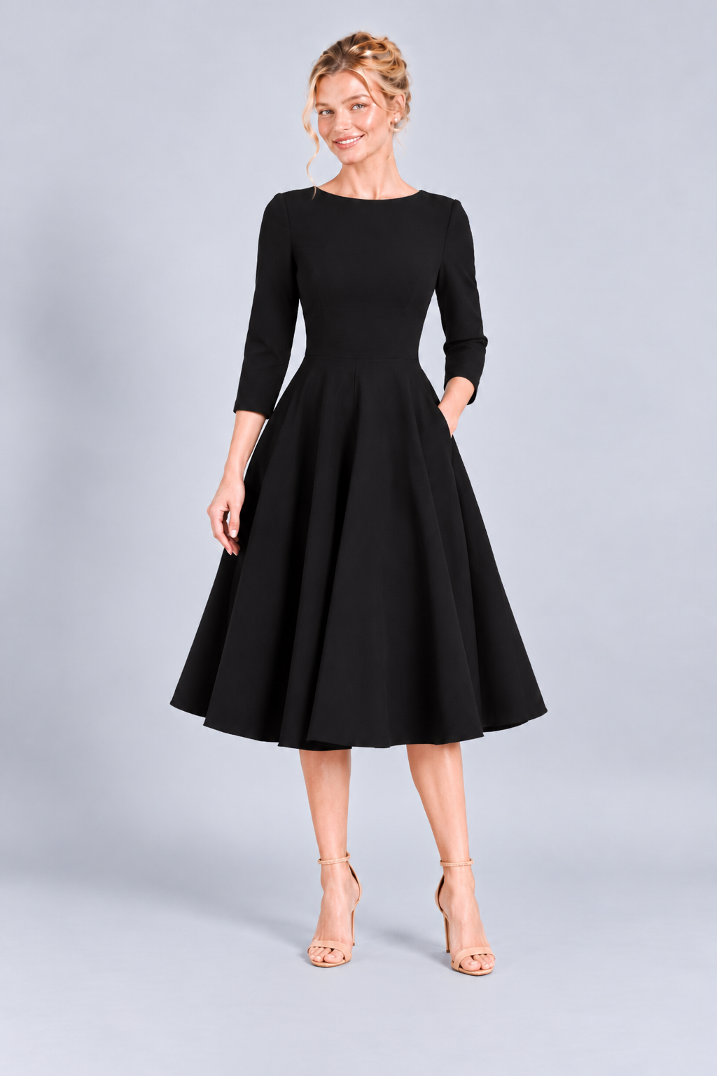 The Hepburn Modest Swing Dress