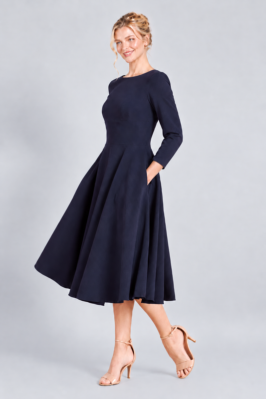 The Hepburn Modest Swing Dress