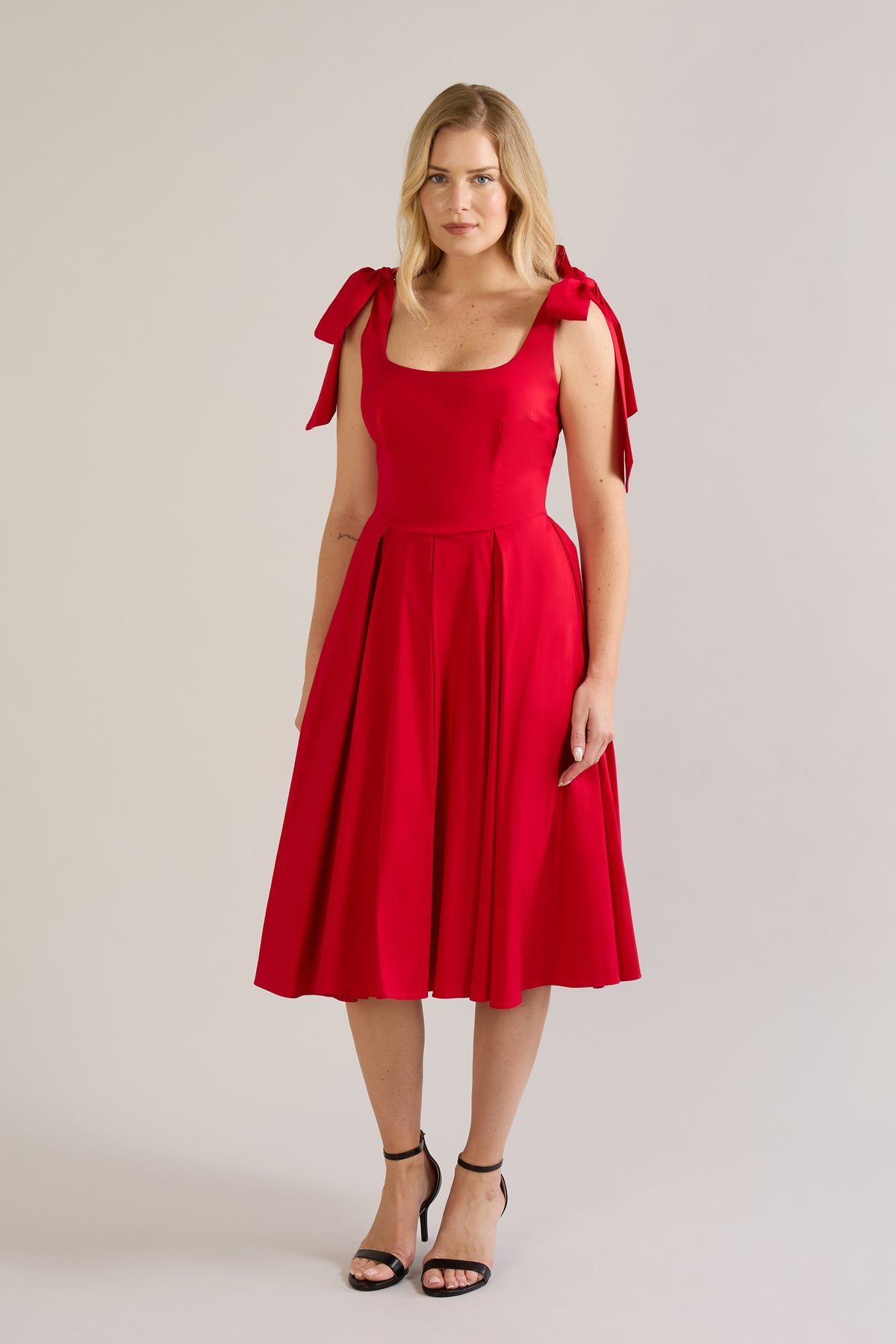 Josephine Stretch Cotton Midi Dress
