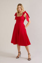 Josephine Stretch Cotton Midi Dress