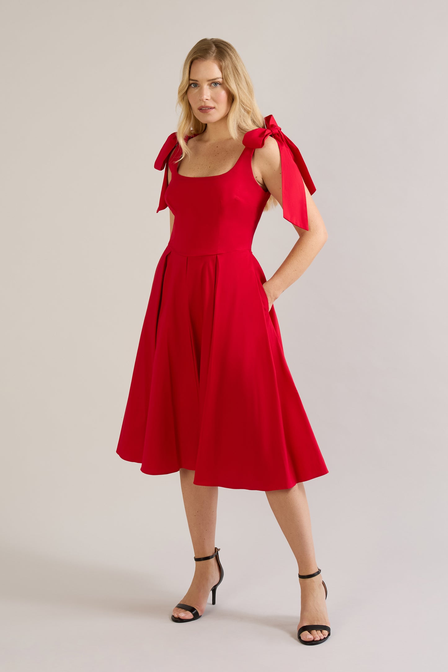 Josephine Stretch Cotton Midi Dress