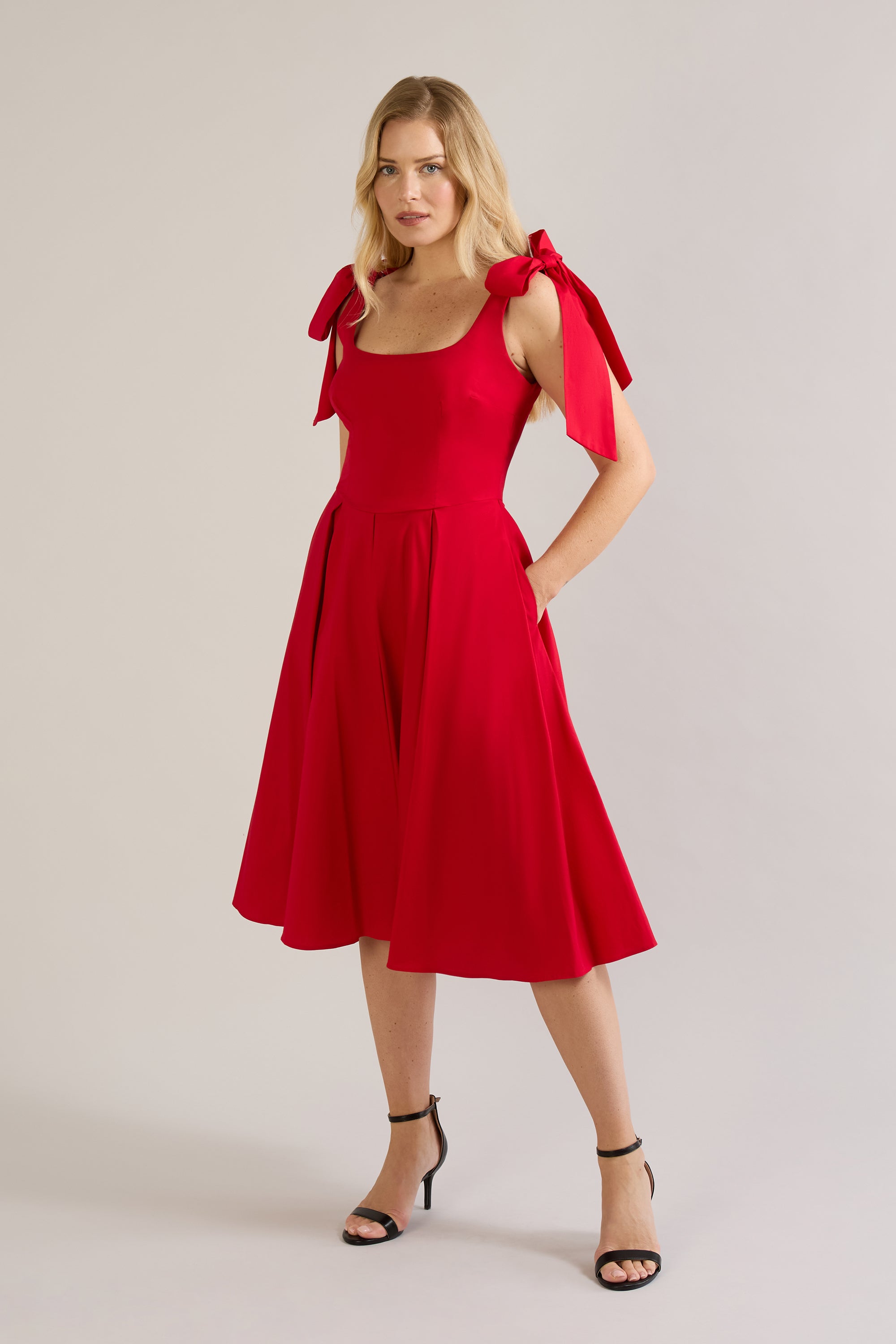 Josephine Stretch Cotton Midi Dress