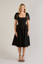 Josephine Stretch Cotton Midi Dress