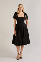 Josephine Stretch Cotton Midi Dress