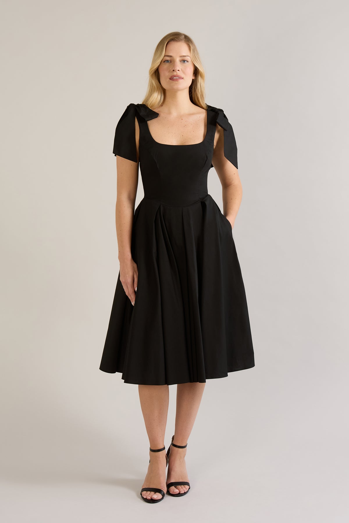 Josephine Stretch Cotton Midi Dress