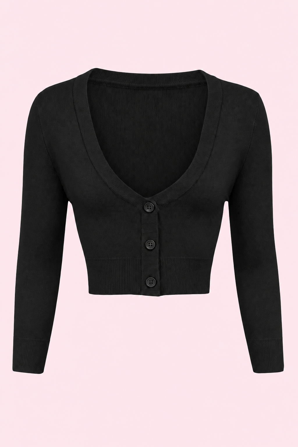 Vintage Cropped ¾ Sleeve Cardigan