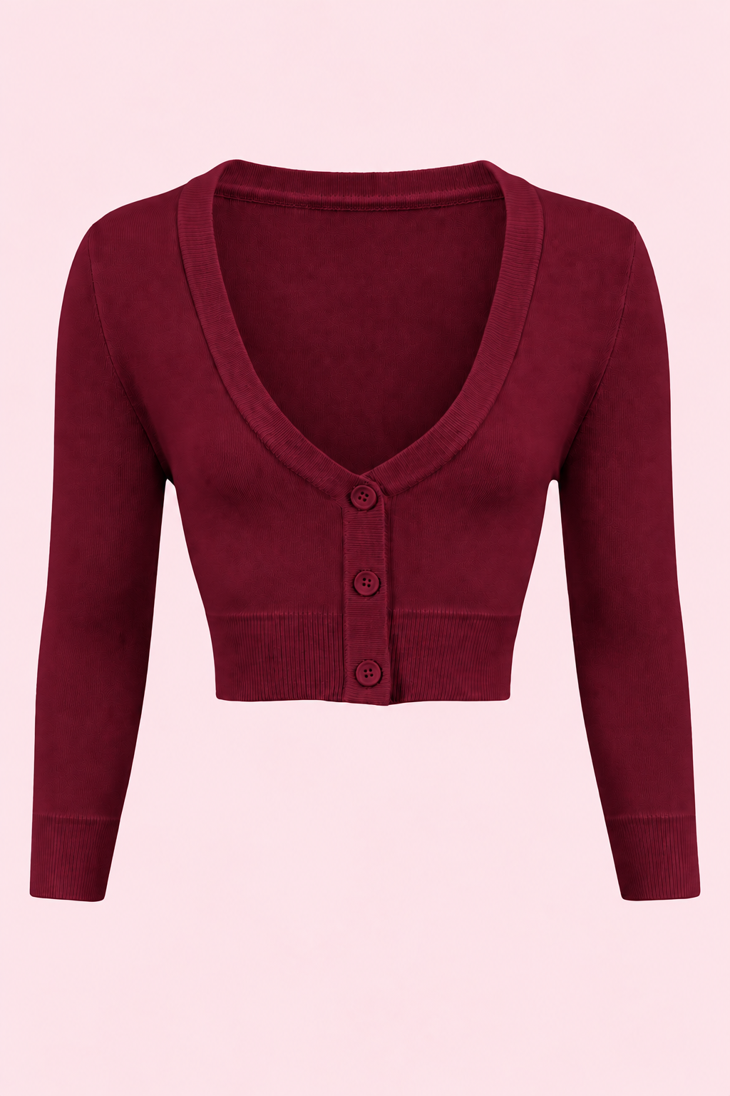 Vintage Cropped ¾ Sleeve Cardigan
