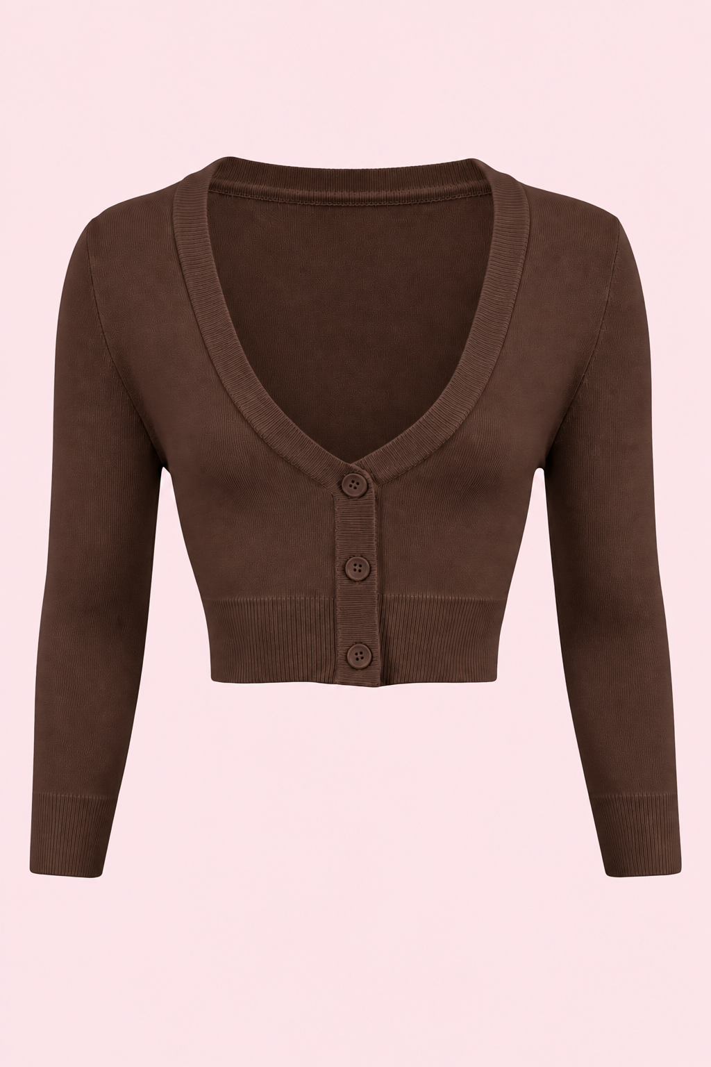 Vintage Cropped ¾ Sleeve Cardigan