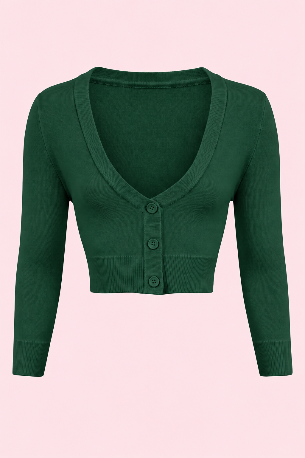 Vintage Cropped ¾ Sleeve Cardigan