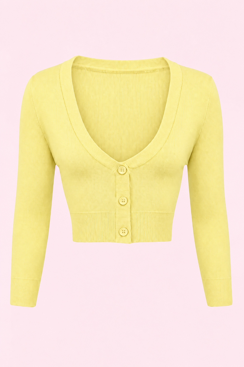 Vintage Cropped ¾ Sleeve Cardigan