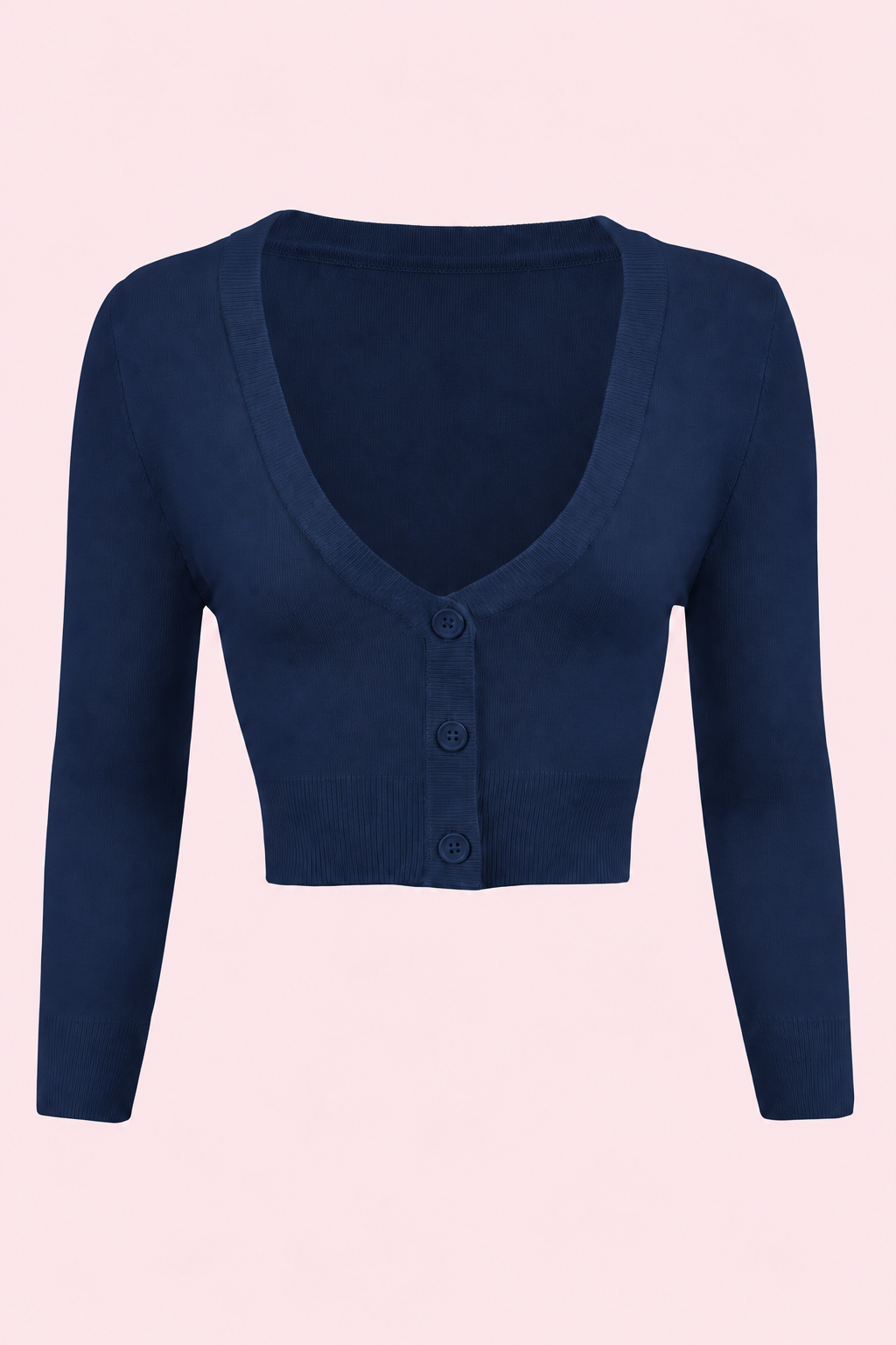 Vintage Cropped ¾ Sleeve Cardigan