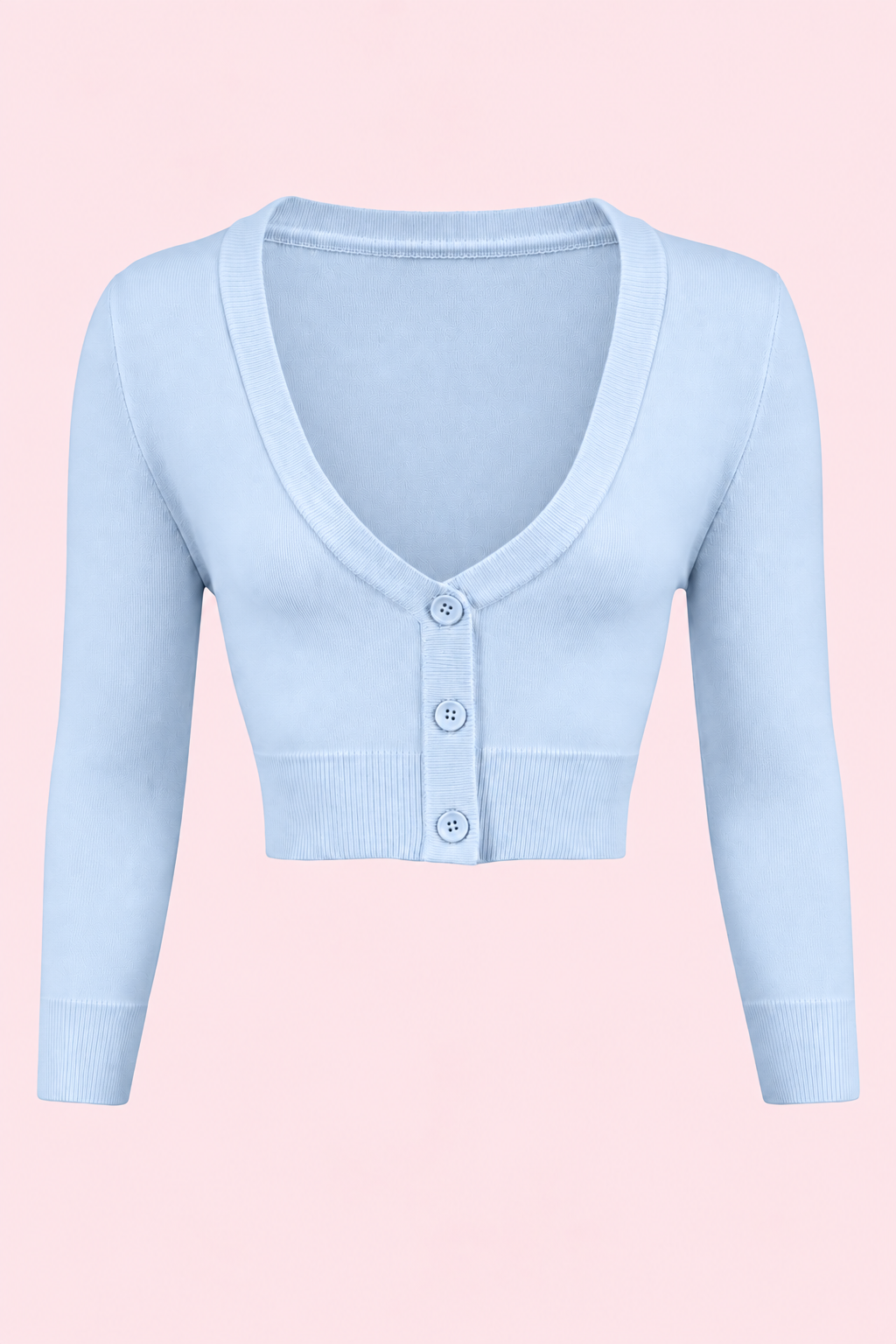 Vintage Cropped ¾ Sleeve Cardigan