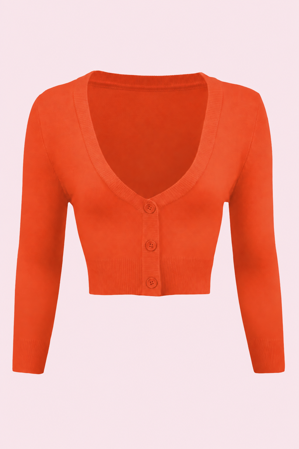Vintage Cropped ¾ Sleeve Cardigan