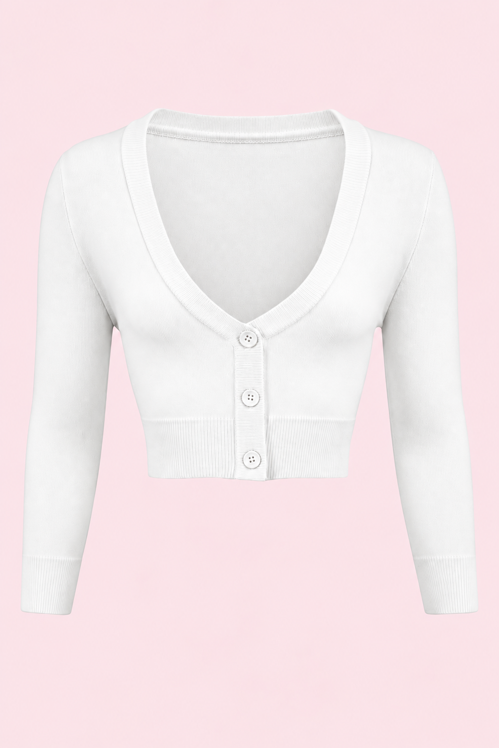 Vintage Cropped ¾ Sleeve Cardigan