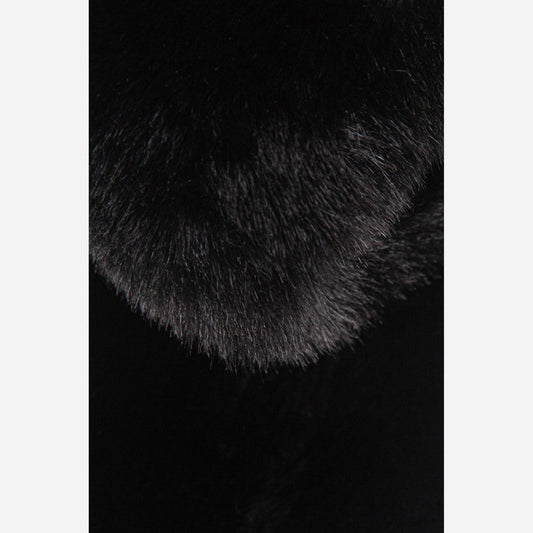 Faux Fur Tuck Scarf Black