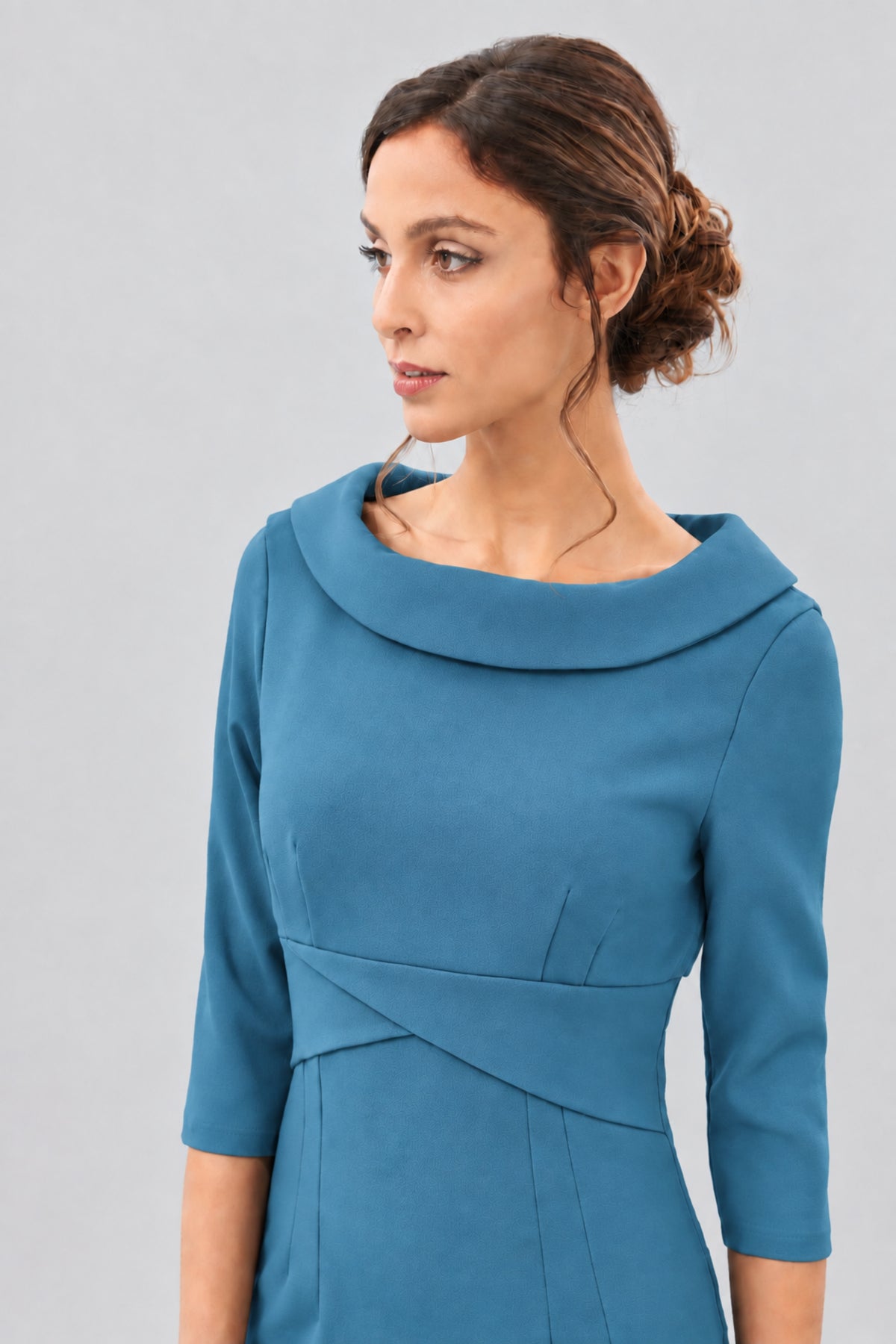 Kennedy Roll Collar Pencil Dress